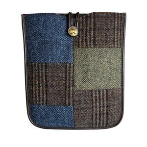 Brooks Brothers Patchwork Harris Tweed and Leather Tablet Holder